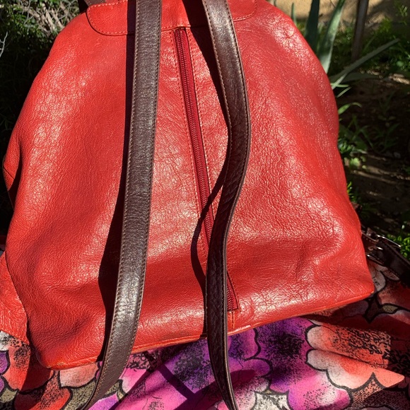 ✨🖤❤️🎒 Beautiful Brick Red Leather 🎒❤️🖤✨ - Picture 6 of 8